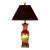 Vintage James Mont Style Tole Lamp by Turtle and Crane - Bespoke Cinnabar & Gold Leaf - Newly Painted For Sale