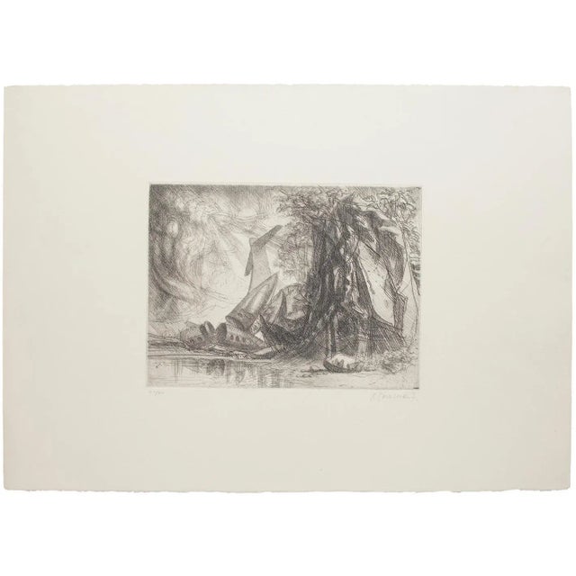 Redemption is a splendid etching artwork realized by the Italian artist Riccardo Tommasi Ferroni (1934-2000). Hand-signed...