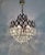 Brown Antique Brass Crystal Basket Chandelier For Sale - Image 8 of 11