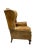 Wood Vintage Leather Wingback Chair For Sale - Image 7 of 9