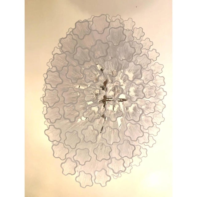 Oval Transparent Tronchi Murano Glass Chandelier by Simoeng For Sale - Image 6 of 10