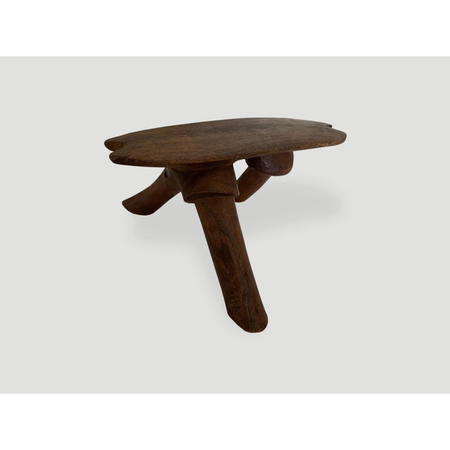 Antique African Wooden Head Rest or Stool For Sale - Image 13 of 18