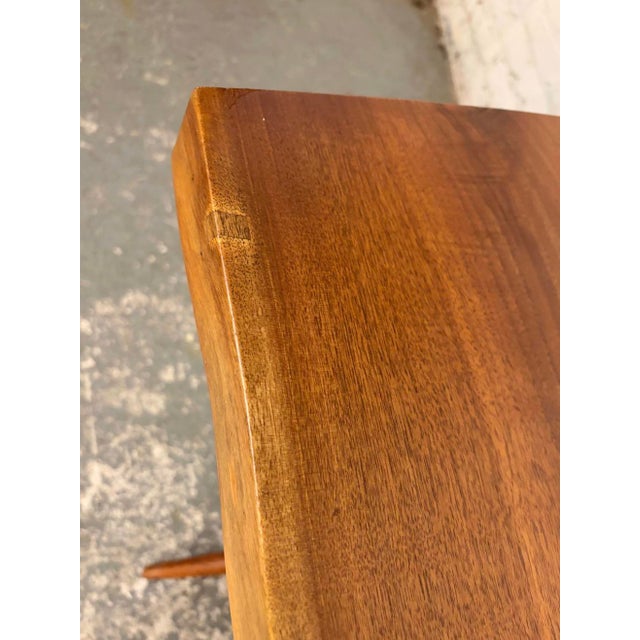 Late 20th Century Mira Nakashima 'Conoid' Walnut Desk Signed For Sale - Image 10 of 14