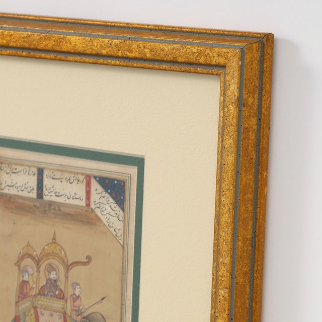 Paint Antique Indo Persian Illustrated Manuscript of an Elephant For Sale - Image 7 of 9