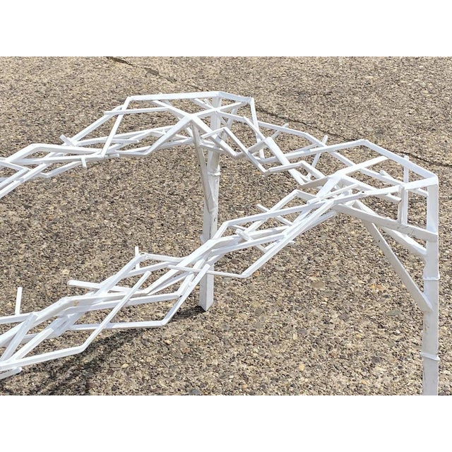 Late 20th Century Modern White Iron Branch Sculptural "Crown of Thorns" Dining Table Desk Base For Sale - Image 11 of 12