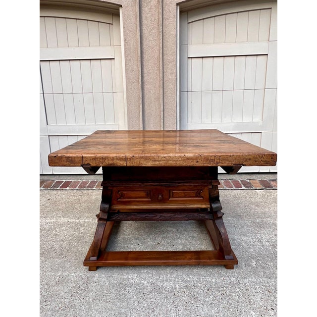Antique French Butcher Block Baker’s Table Pétrin Farmhouse Kitchen Island C1790 For Sale - Image 15 of 18