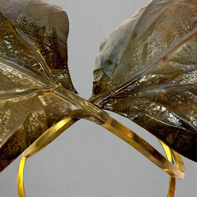 1970s Carlo Giorgi for Bottega Gadda 'Rabarbaro' Two-Leaf Table Lamp For Sale - Image 9 of 18