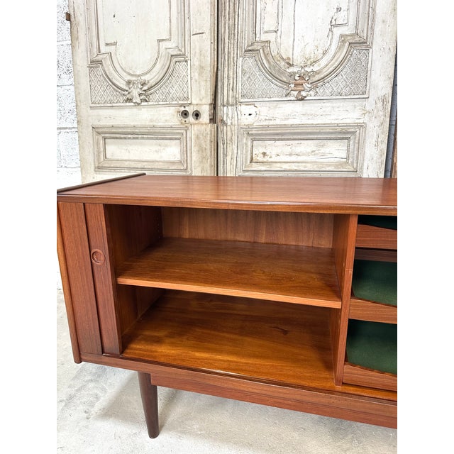 Brown Scandinavian Teak Sideboard, 1960 For Sale - Image 8 of 17