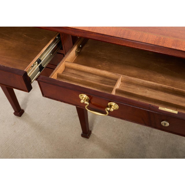 Wood Baker Collector's Edition Georgian Mahogany Writing Table Desk For Sale - Image 7 of 18