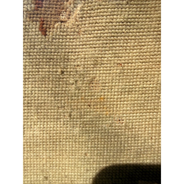 Late 19th Century Antique 19th C. Framed Woolwork Needlepoint - Romantic Courtly Galant Scene For Sale - Image 5 of 12