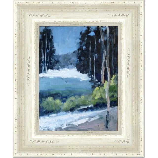 Blue Whitefish Winter, Contemporary Landscape Oil Painting For Sale - Image 8 of 11