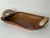 Spanish Olive Wood Centerpiece Bowl with Cow Horn Handles, 1960s For Sale - Image 11 of 15