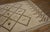 Mid 20th Century 1950s Ivory Cream Diamond Tribal Hand Knotted Vintage Swedish Rya Rug 6' X 8'10" Wool Carpet For Sale - Image 5 of 6