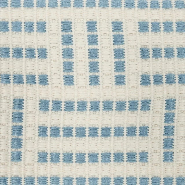 Contemporary Sample - Schumacher Brickell Tape Indoor/Outdoor Trim in Sky For Sale - Image 3 of 4