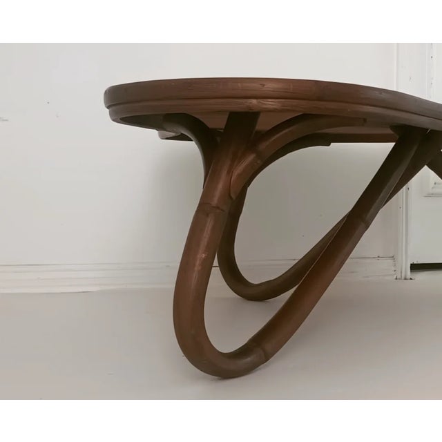 Vintage Bamboo Coffee Table For Sale - Image 9 of 13