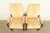 1960s Edward Wormley for Dunbar Mid-Century Modern Walnut X-Base High Back Armchairs, Pair For Sale - Image 5 of 15