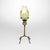 Antique Tiffany Studios Pulled Feather Favrile Glass Blown-Out Candlestick Lamp For Sale - Image 9 of 9