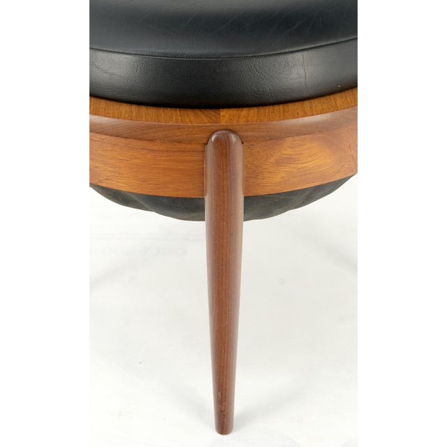 Danish Mid-Century Modern Teak Sewing Stand Table Bench Flip Top by Hansen For Sale - Image 11 of 12