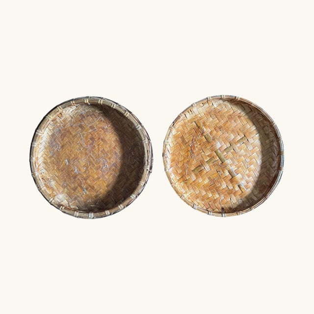 Early 20th Century Painted Chinese Sewing Basket — 9” For Sale In Chicago - Image 6 of 7