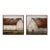 Pair of Leftbank Art Hand-Enhanced Barn Landscapes in Custom Gallery Frames For Sale