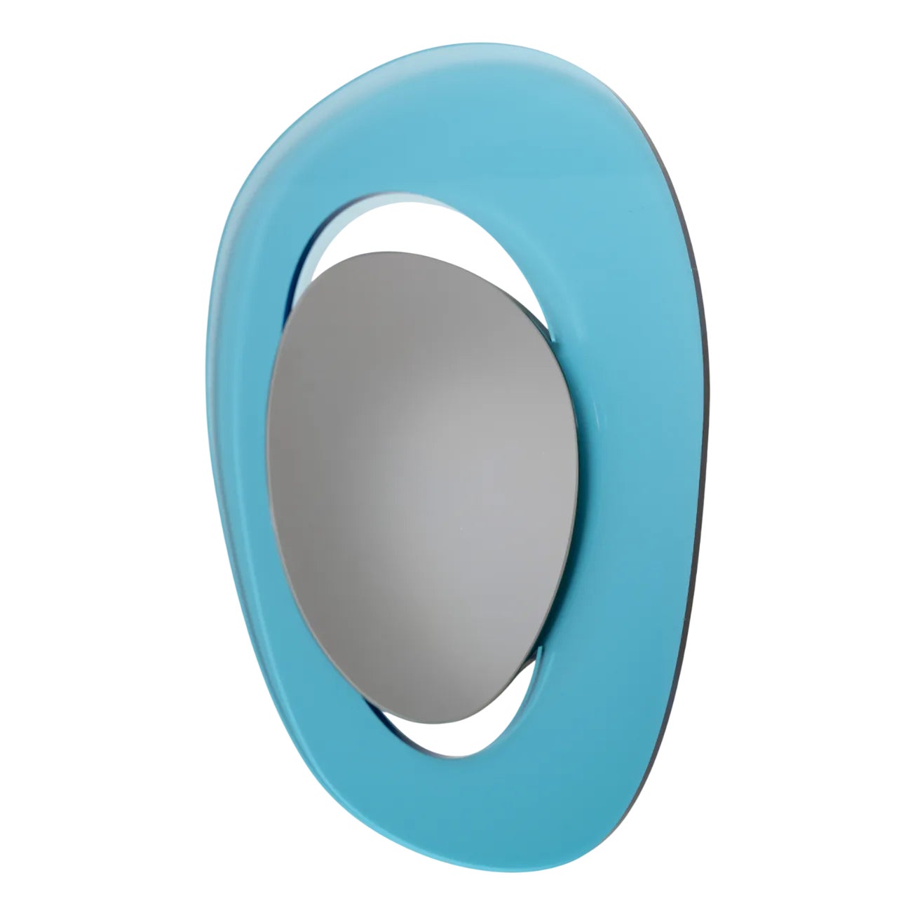 Handcrafted Soul Me Concept Mirror in Translucent Blue by Laura ...