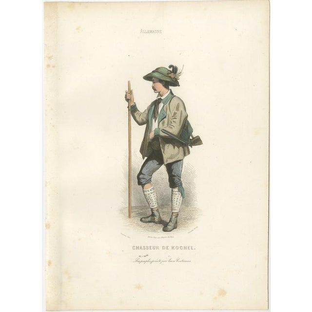 German and Bavarian Folk Costume, 1850, Engraving For Sale - Image 4 of 9