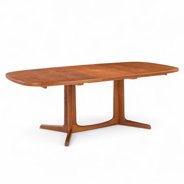 Brown Gudme Møbelfabrik Mid Century Danish Teak Expanding Dining Table With 2 Leaves For Sale - Image 8 of 12