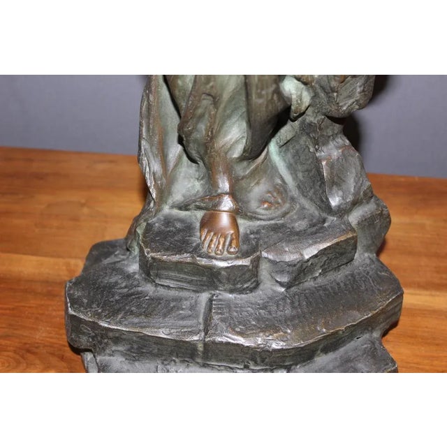 Antique Sculpture of a Woman by Alfred Jean Foretay For Sale - Image 9 of 12