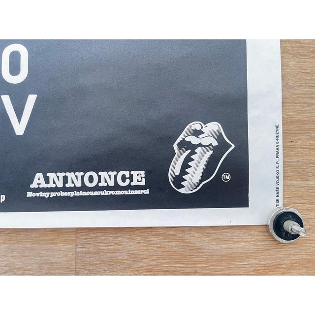 Rolling Stones Prague Concert Poster, 1990 For Sale - Image 4 of 5