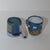 Blue Whimsical Pair of Rustic Studio Pottery Coffee Mugs, by Artist d.o.n. For Sale - Image 8 of 11