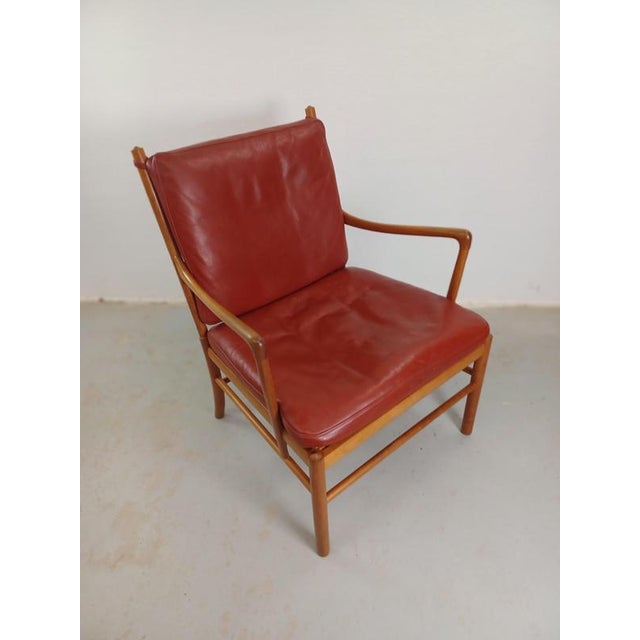 Fully Restored Colonial Chair in Cherry by Ole Wanscher for P. Jeppesen, 1970s For Sale - Image 10 of 16