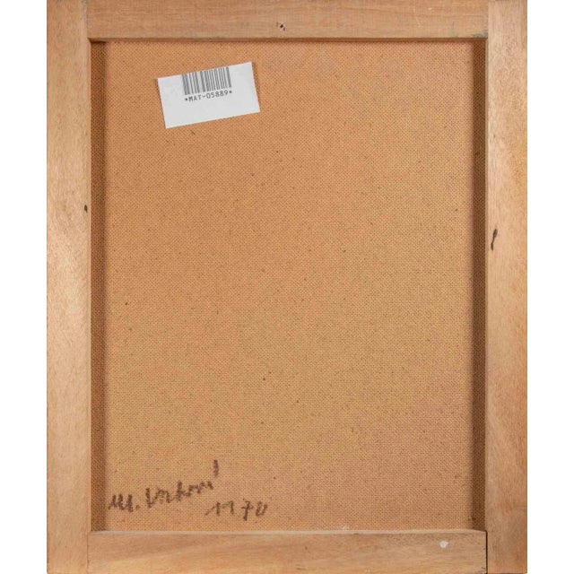 Miloslava Vrbova-Štefková, People at the Café, Oil Painting, Mid-20th Century For Sale - Image 3 of 5