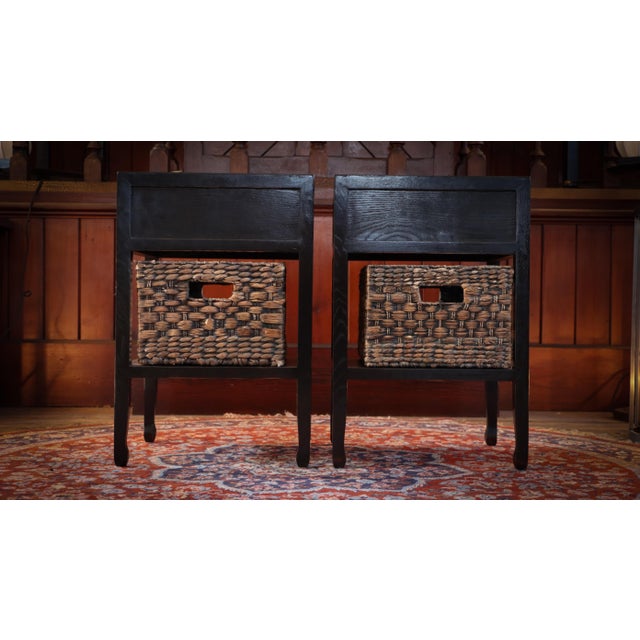 Wood Vintage Lombok Canton Bedside Tables in Ash, 2010s, Set of 2 For Sale - Image 7 of 18