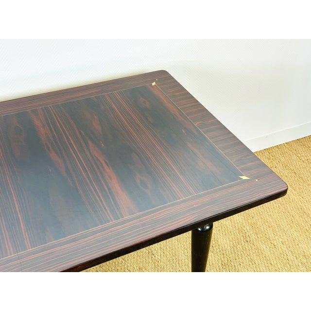 Art Deco Table in Macassar Ebony, 1940s For Sale - Image 10 of 18