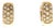 Late 20th-Century 18k Yellow Gold Natural Diamond Pave Earrings, A Pair For Sale