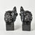 Sculpture Materials Mid 20th Century Rare Pair of Asian Art Foo Dog Guardian Lion Bookends With Figures For Sale - Image 7 of 16
