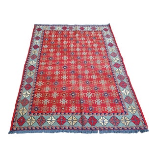 Afghan Tribal Sumak Handmade Kilim Rug For Sale