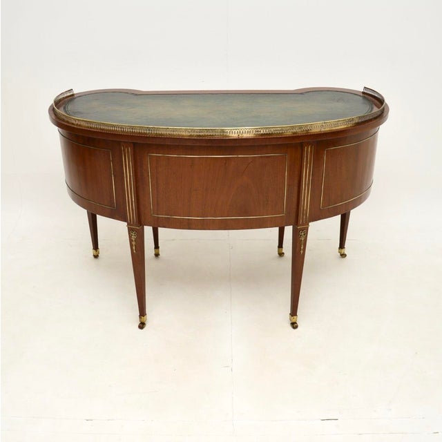 Wood Antique Empire Austrian Leather Top Desk, 1830s For Sale - Image 7 of 13