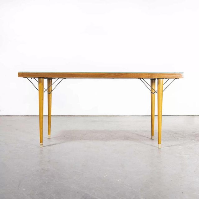 Wood Glass Top Occasional Table, 1960s For Sale - Image 7 of 11