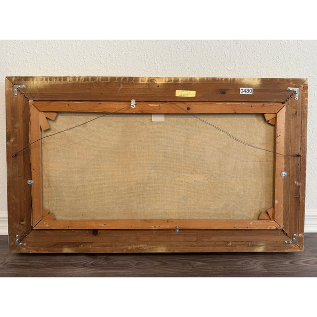 Vintage Alpine Mountain Landscape With Chalet – Oil on Canvas – Signed Rosetto For Sale - Image 9 of 11