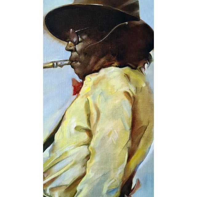Contemporary Vadim Kovalev, Jazz, Man with Saxophone, Oil on Canvas For Sale - Image 3 of 5