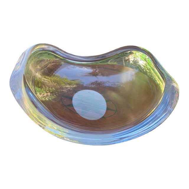 Vintage Herb Ritts of l.a. Astrolite Lucite Centerpiece Bowl, Mid-Century Modern McM, Clear Curved Acrylic For Sale