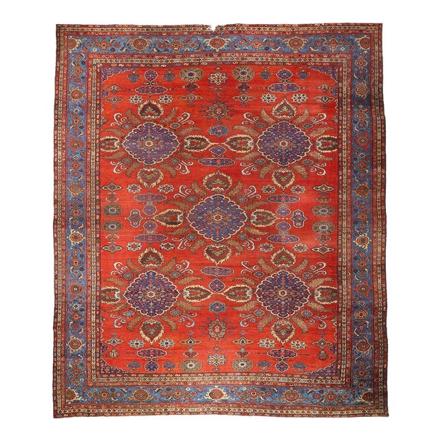 Late 19th Century Persian Sultanabad Rug, 15'06 X 18'03 For Sale
