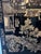 Wood Vintage Chinese Coromandel Black Lacquer 8-Panel Folding Screen With Gilt Court Scenes For Sale - Image 7 of 7