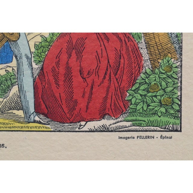 1920s Set of 4 French Imagerie Pellerin “Four Seasons” Hand-Colored Prints, Epinal For Sale - Image 4 of 18