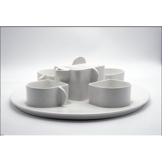 Vintage Tea or Coffee Set by Angelo Mangiarotti for F.lli Brambilla, 1970s, Set of 6 For Sale - Image 3 of 8