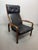 1960s Mid-Century Lamino Black Leather Lounge Chair Model P583 by Yngve Ekström for Swedese, Sweden 1960s For Sale - Image 5 of 10