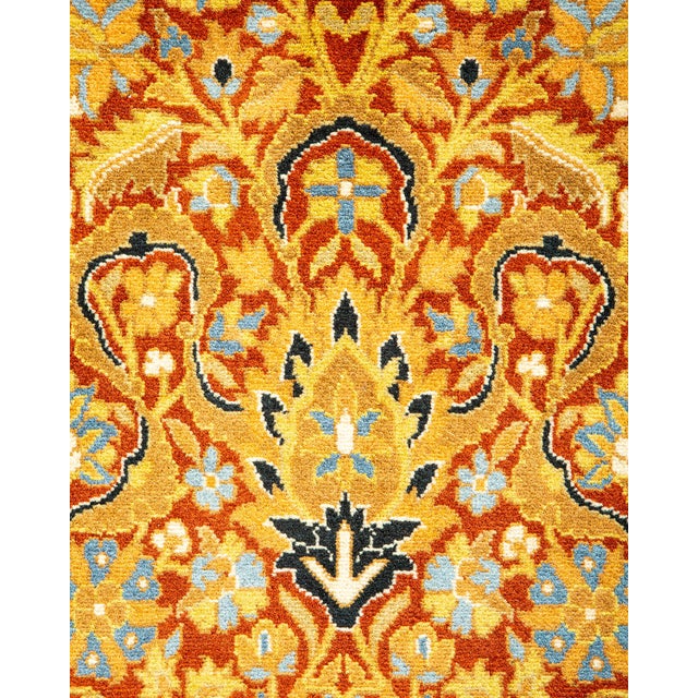 Traditional Mogul, One-of-a-Kind Hand-Knotted Area Rug in Orange, 6' 1" x 9' 4" For Sale - Image 3 of 8