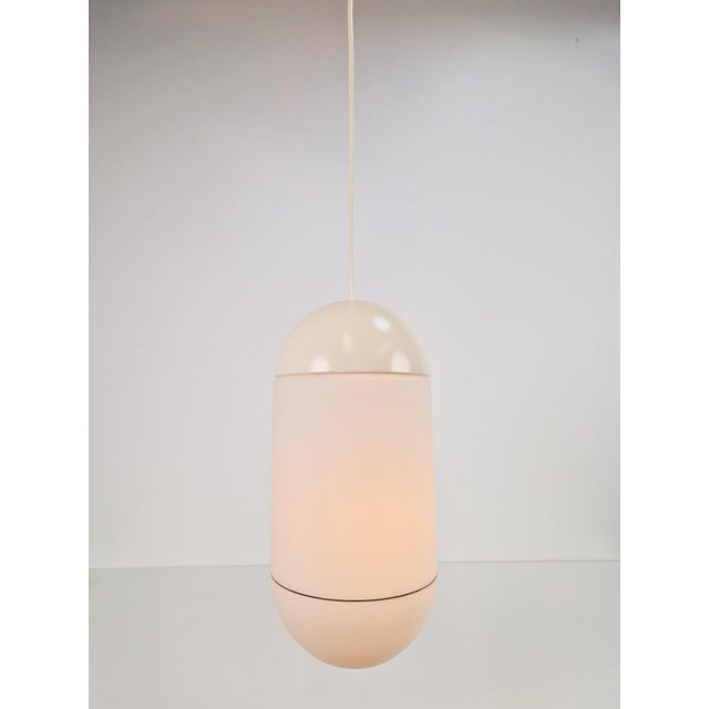 Vintage Pill Pendant Lamp in Milk Glass from Peill & Putzler, Germany, 1960s For Sale - Image 4 of 15