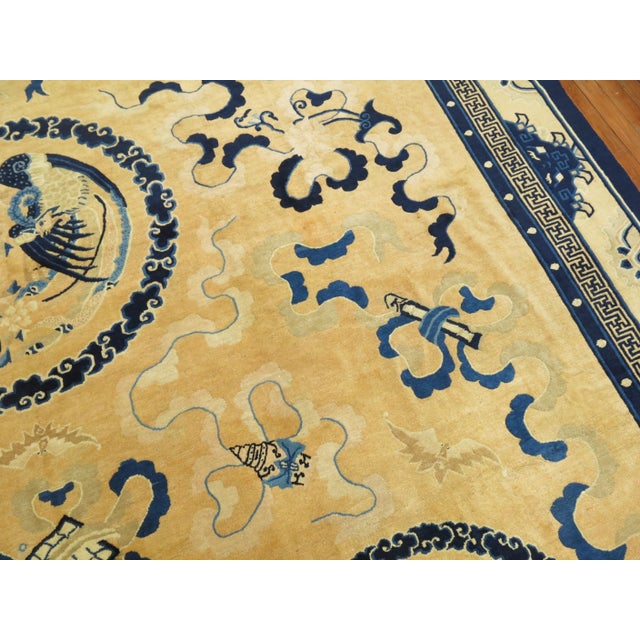 Large Antique Chinese Dragon Rug For Sale - Image 9 of 18